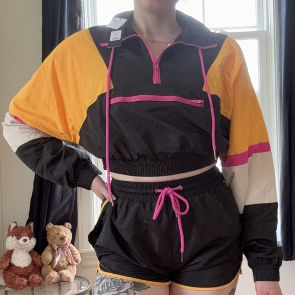 Fashion Nova Retro Style Windbreaker Jacket - Picture 1 of 9